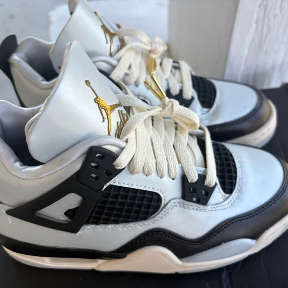 Jordan Kids Sneakers White Black Gold